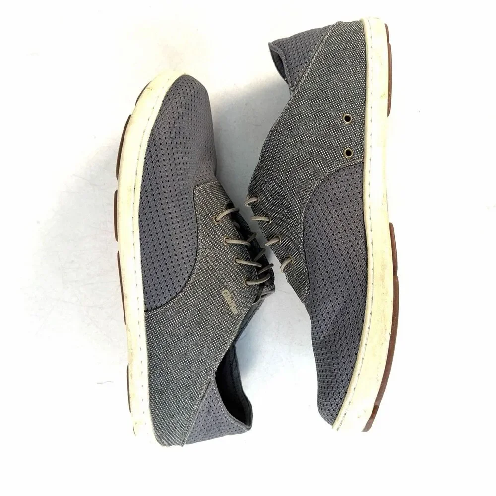 Olukai Men's Nohea Moku Boat Shoes Mens 10 Charcoal Gray 10283-2610 Slip On